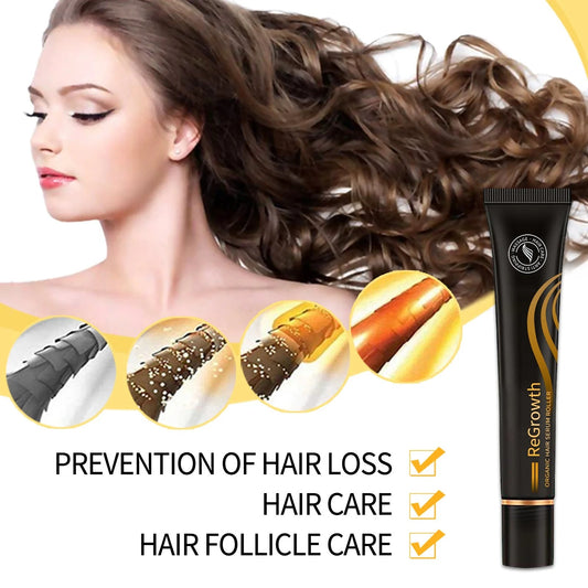 Organic Hair Regrowth Serum Roller Set – Anti Hair Loss Treatment & Scalp Nourishing Formula