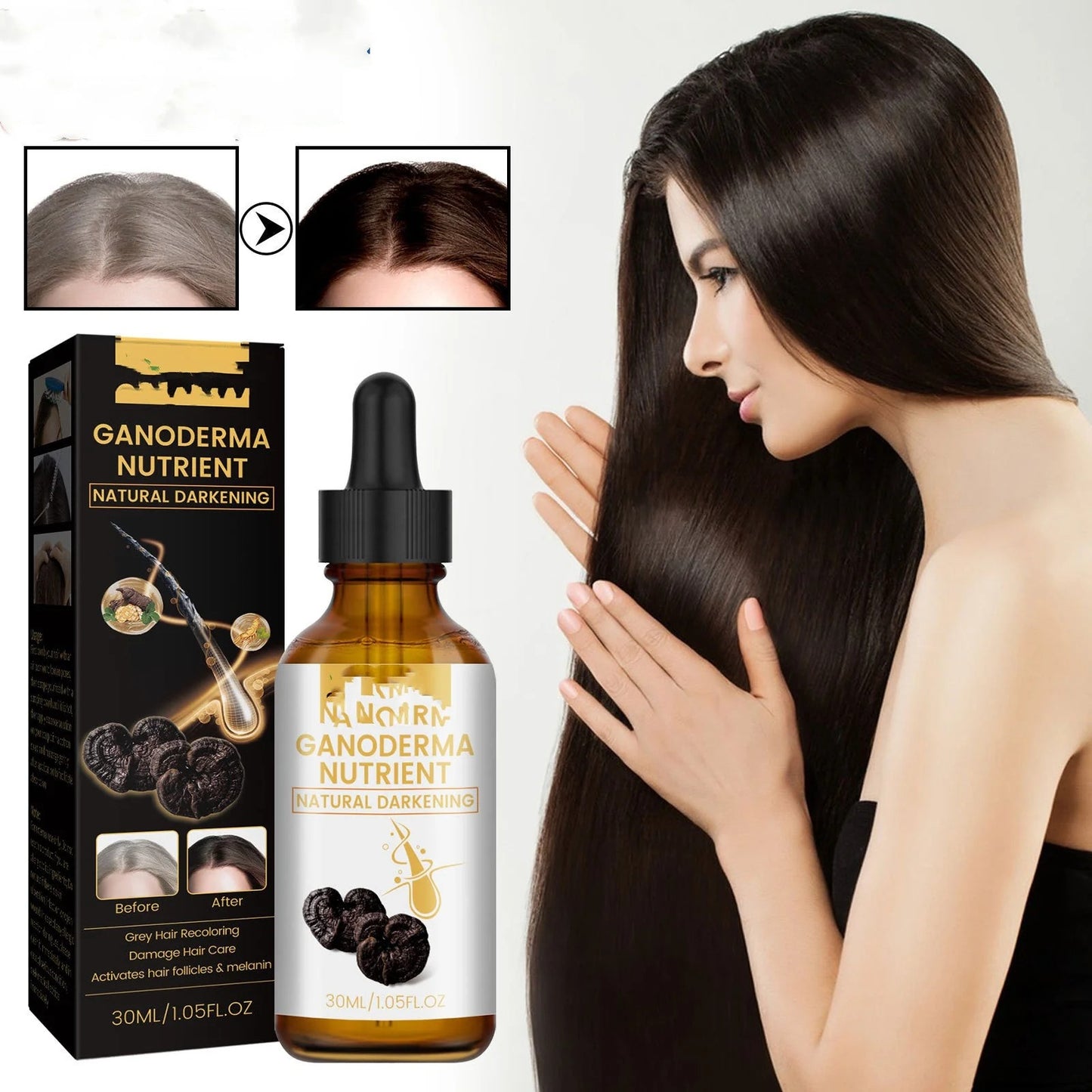 Organic Hair Regrowth Serum Roller Set – Anti Hair Loss Treatment & Scalp Nourishing Formula